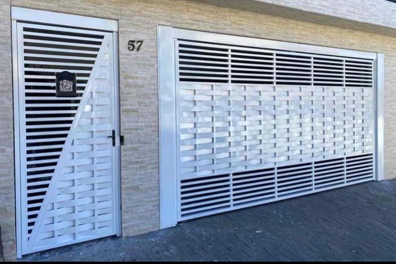 Portões de garagem com pintura eletrostática